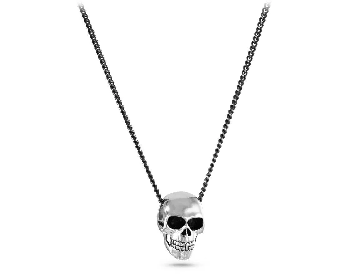 Small Skull Necklace - Silver