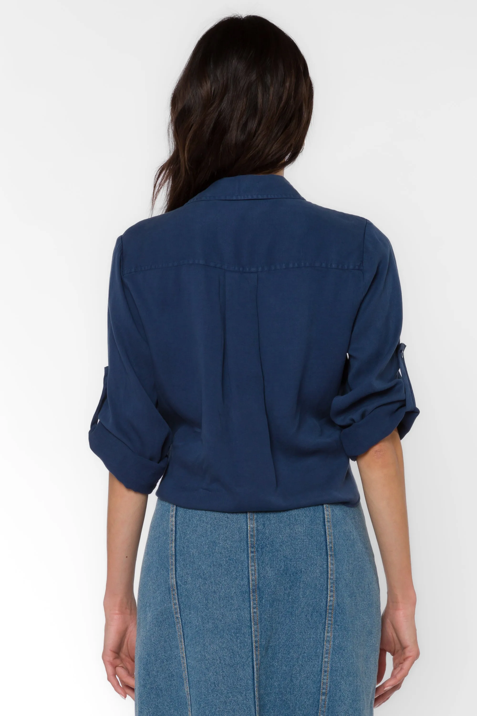 Solange French Navy Top