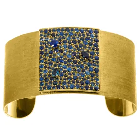 Stardust Cuff Yellow Gold Sapphire