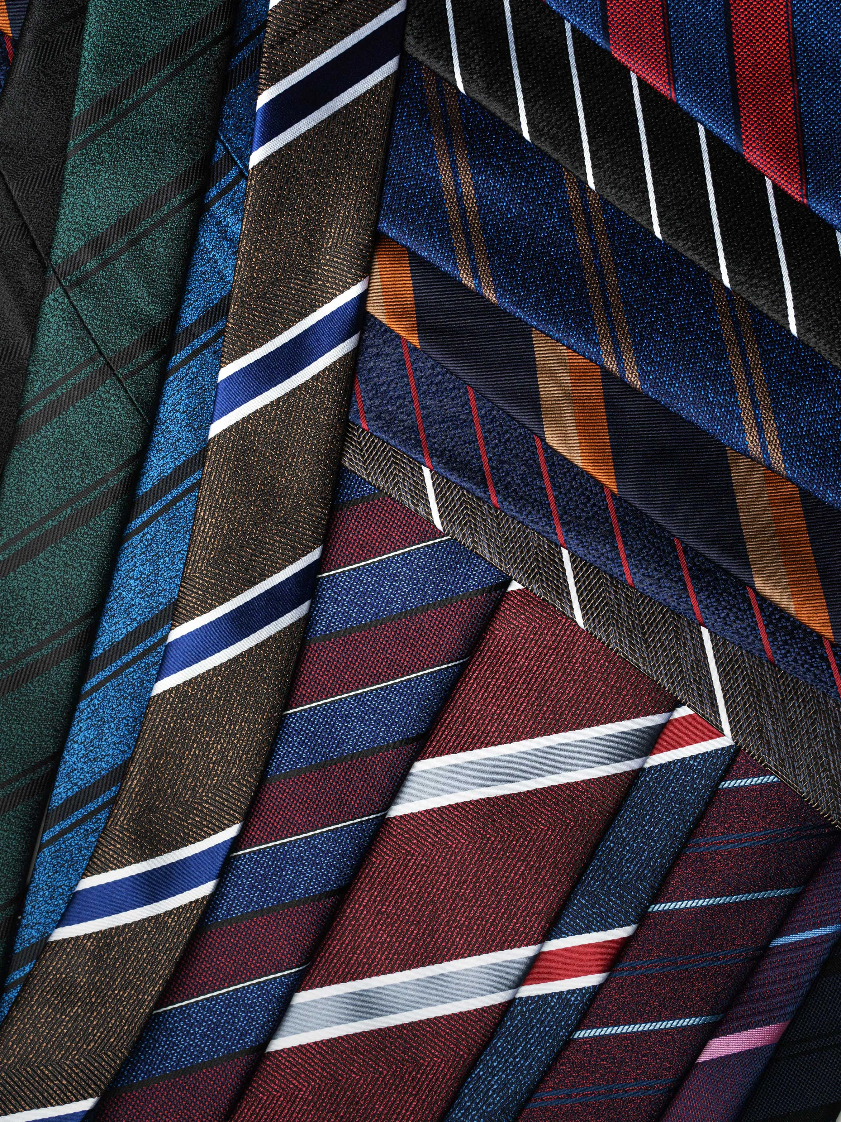 Stripes Tie - Dark Brown With Blue Line