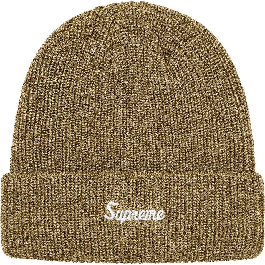 Supreme Loose Gauge Beanie (Light olive)