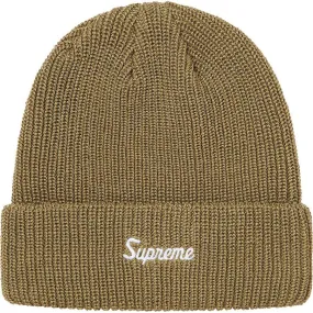 Supreme Loose Gauge Beanie (Light olive)