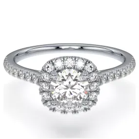 Swarovski Signature Cushion Halo Round Diamond Ring 14K