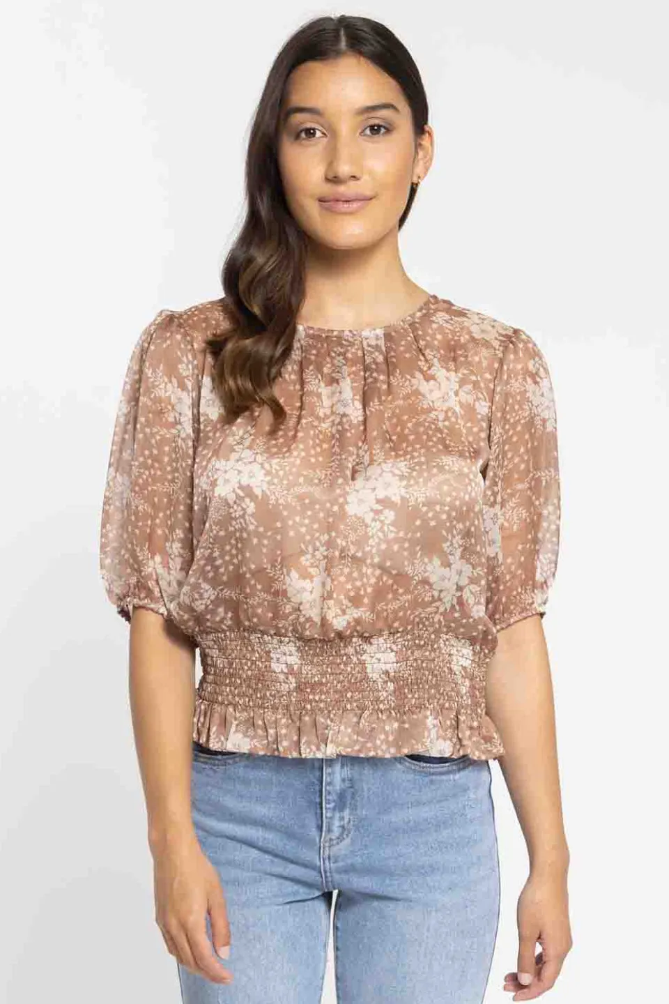 Sydney Cinnamon Floral Top