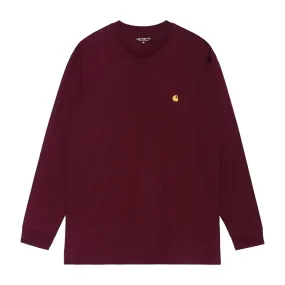 T-shirt Carhartt WIP  L/S Chase Bordeaux