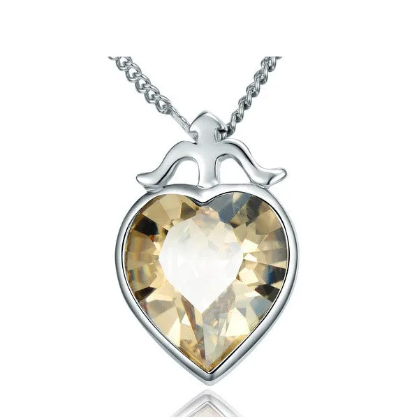 The cetrine arrow heart necklace