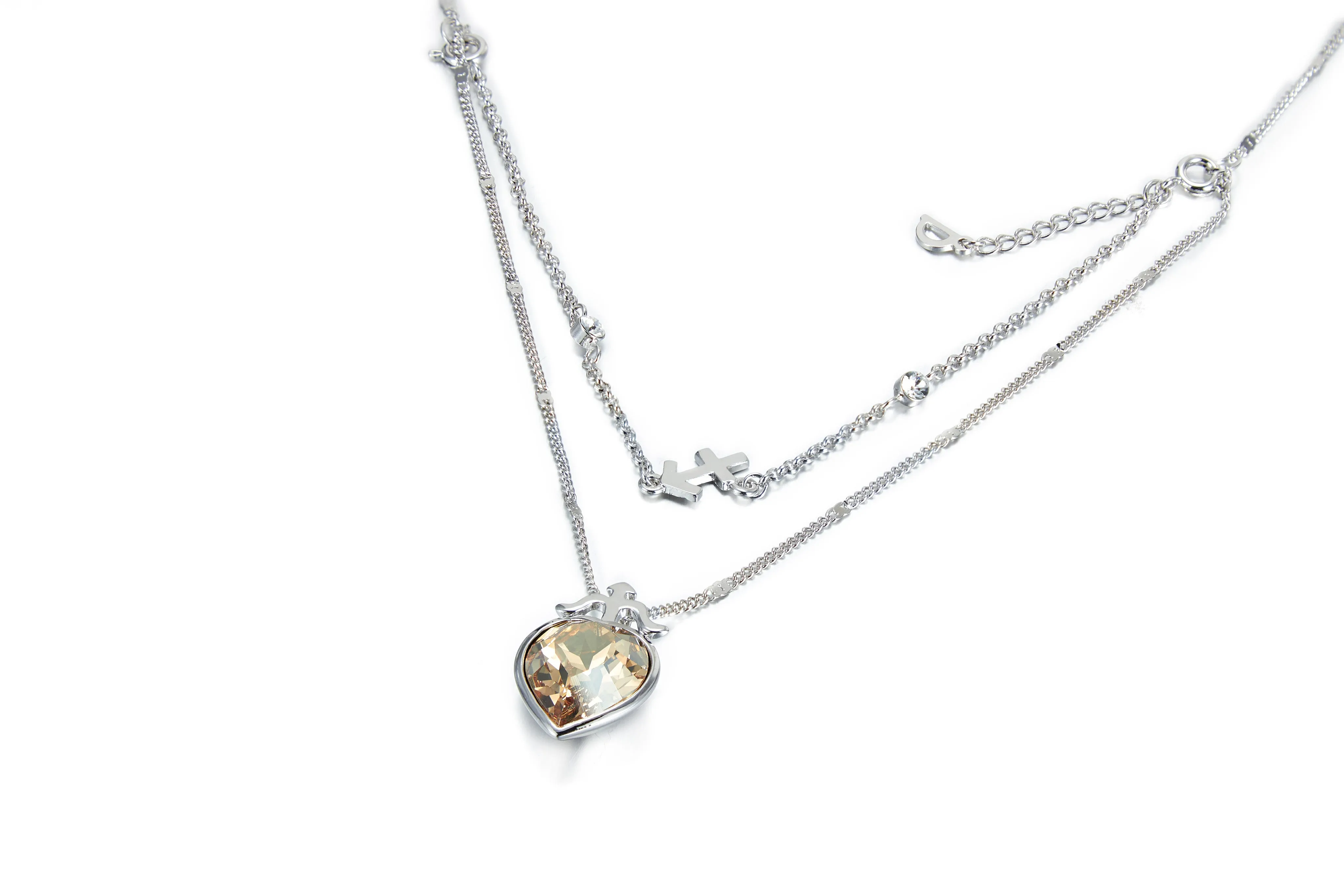 The cetrine arrow heart necklace