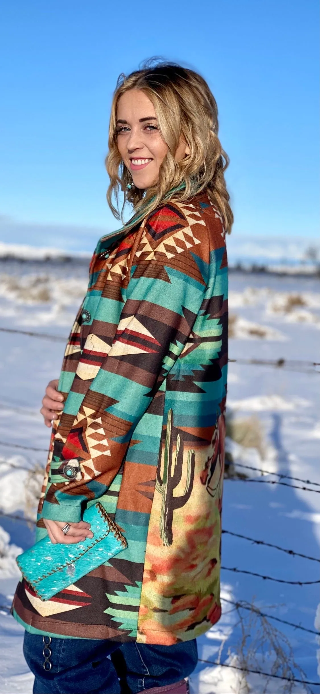 The Kodiak Cactus Cowboy Aztec Coat