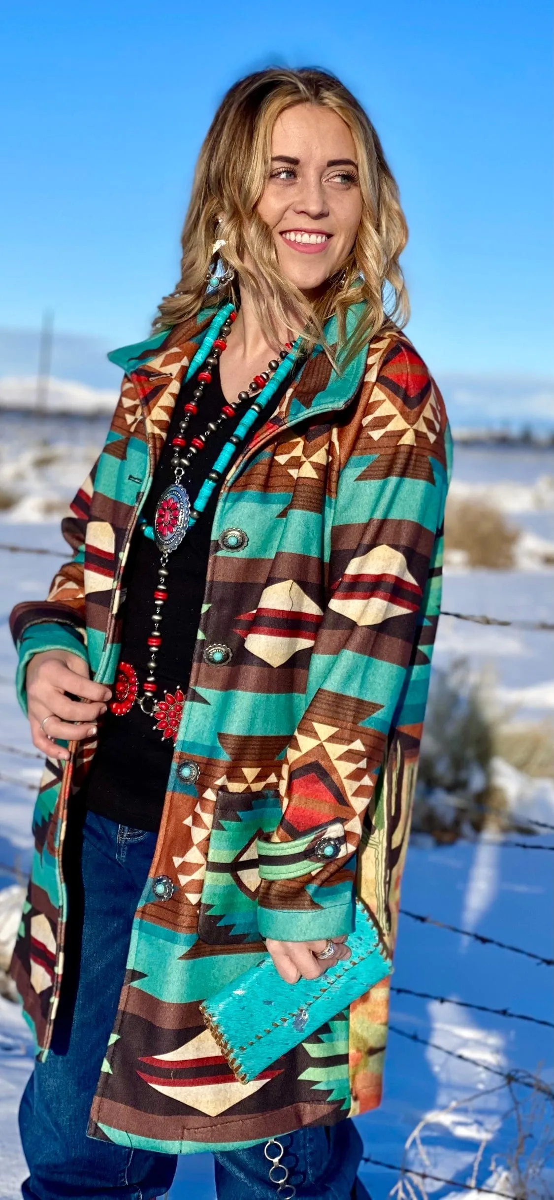 The Kodiak Cactus Cowboy Aztec Coat