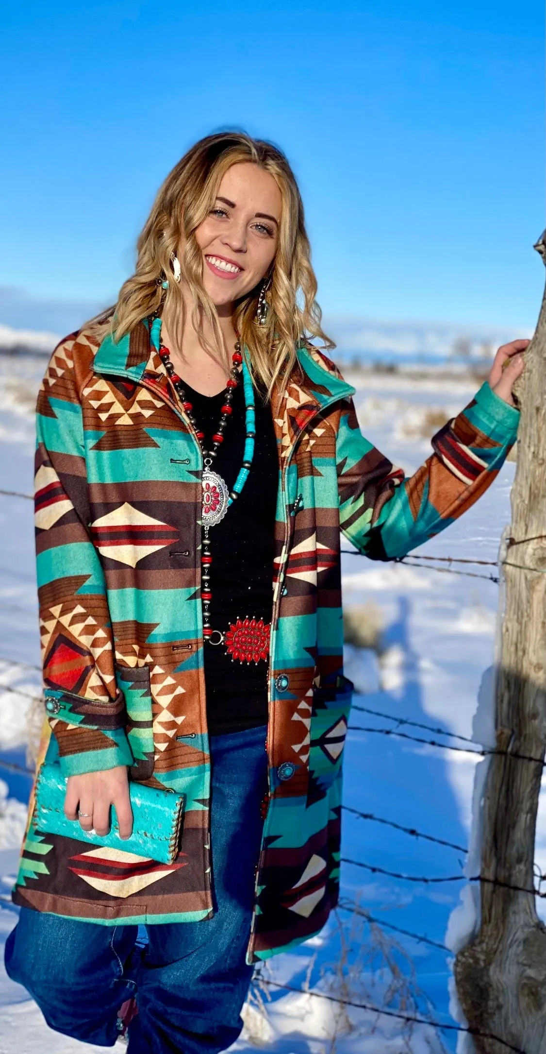 The Kodiak Cactus Cowboy Aztec Coat