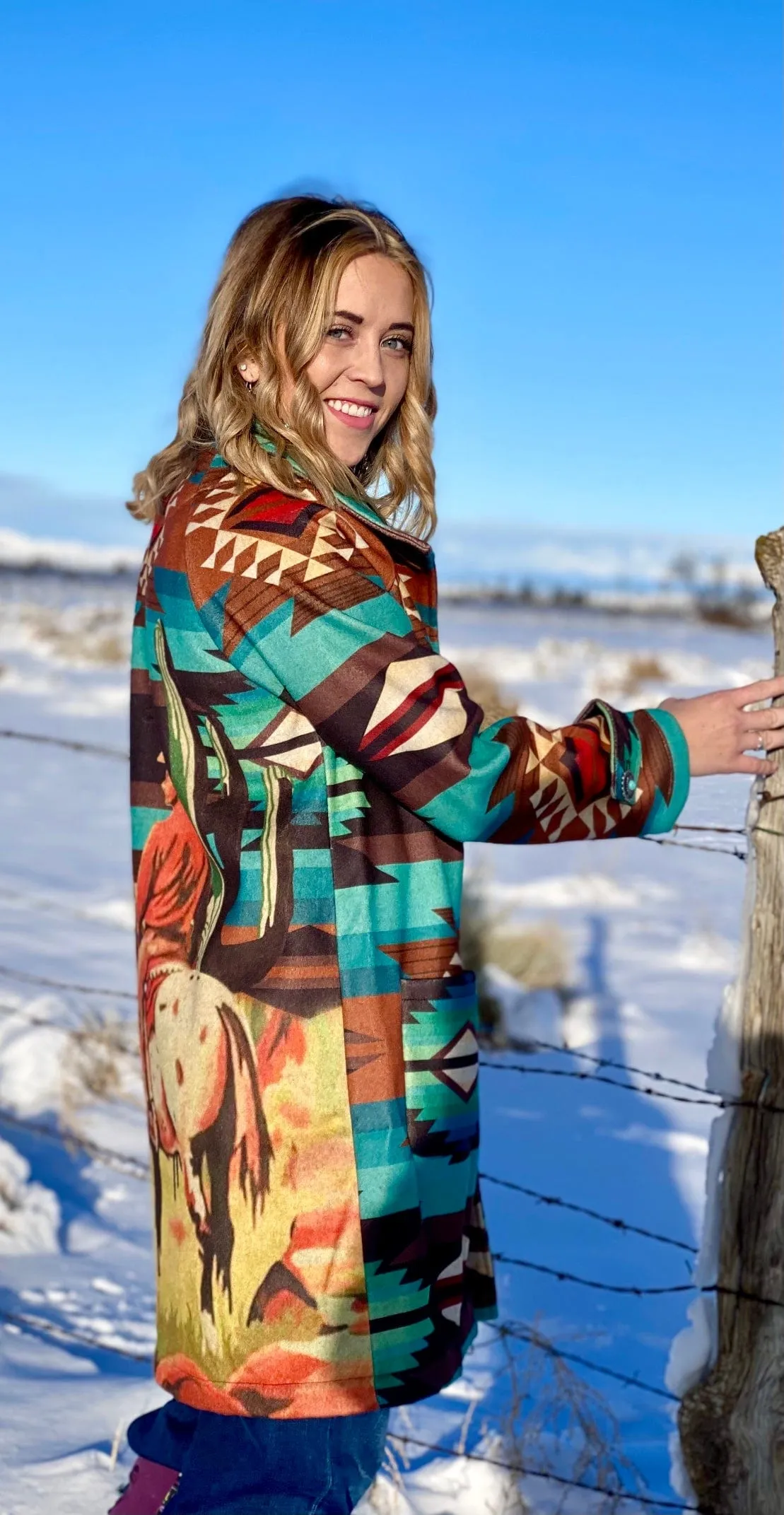 The Kodiak Cactus Cowboy Aztec Coat