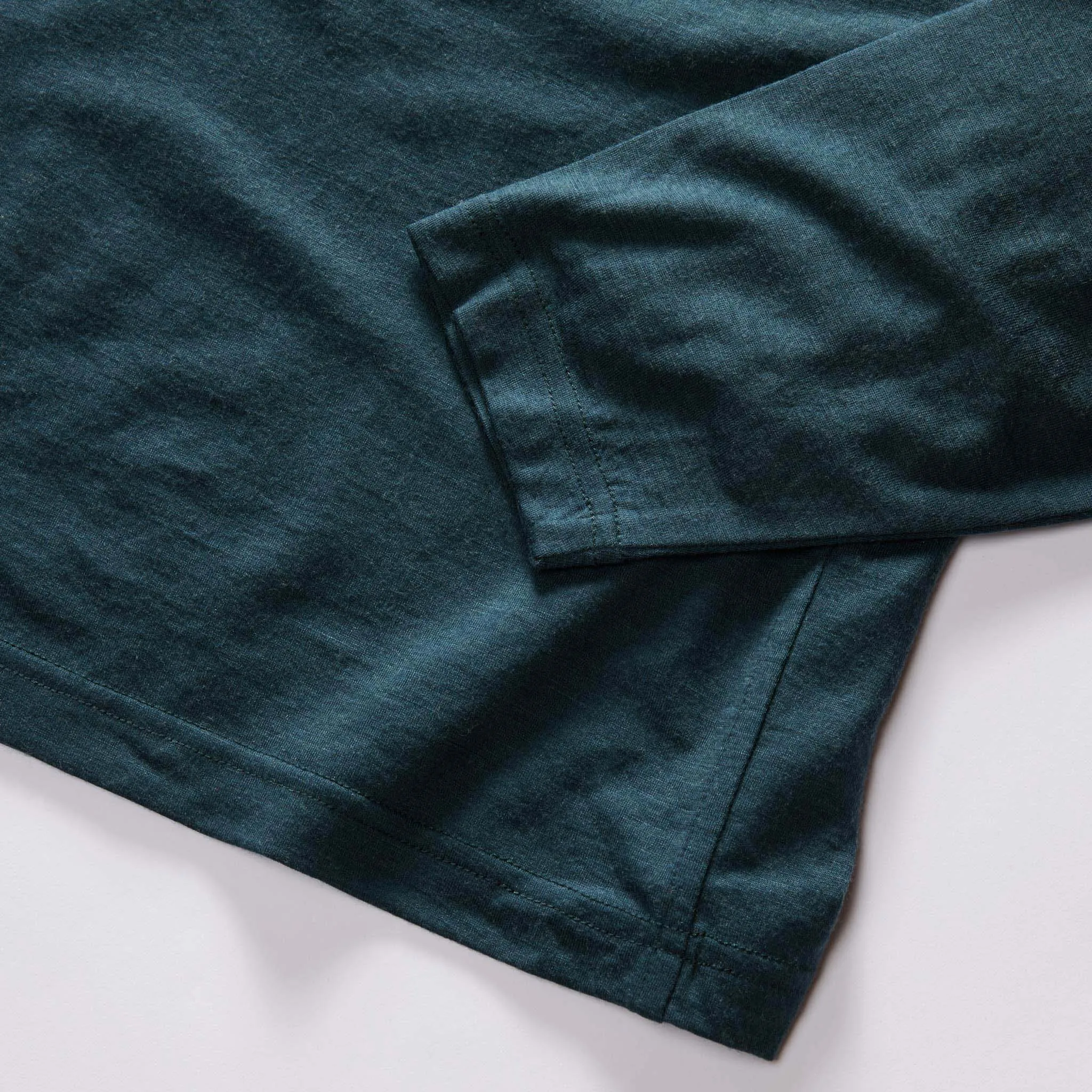 The Merino Half Zip in Forest