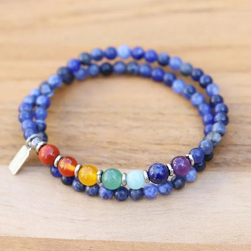 Third Eye Chakra Sodalite Wrap Bracelet