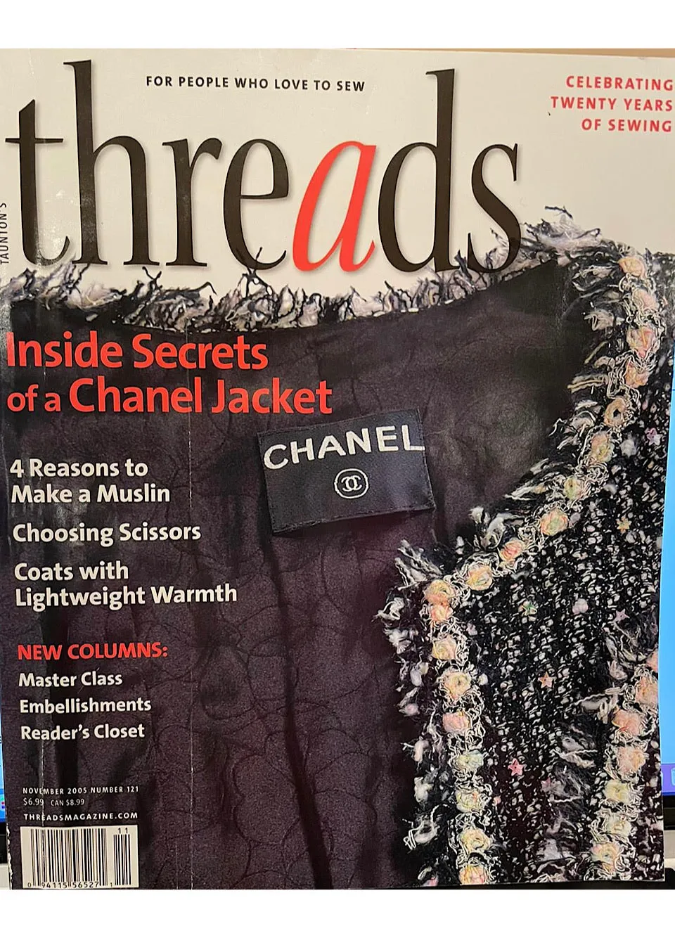 “THREADS” Magazine 2005 contains inside “Secrets of a Chanel Jacket