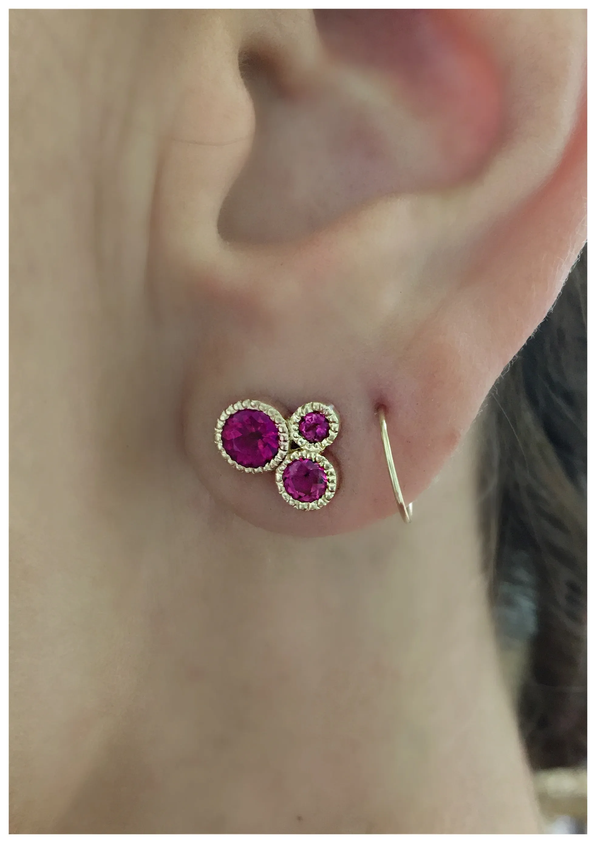 Tourmaline Circle of Love Studs