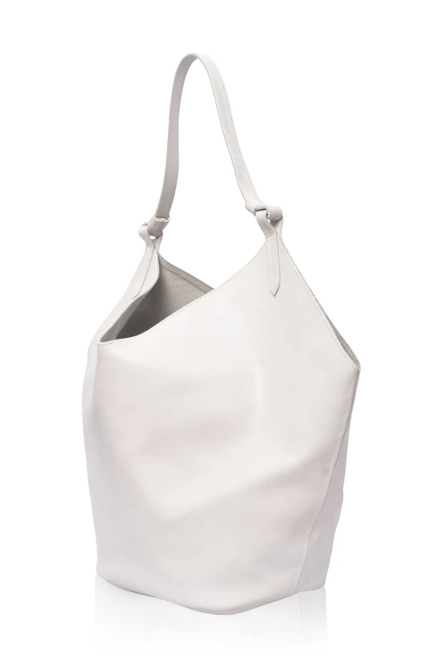 Tulip Medium Leather Tote Bag