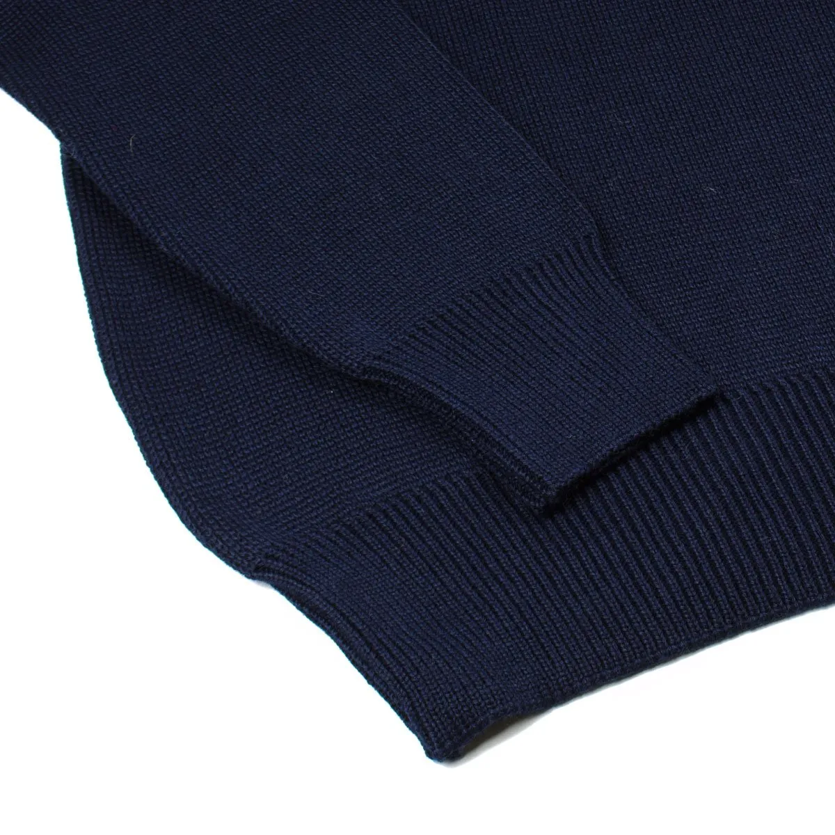 Universal Works - Loose Fisherman Jumper Merino ½ Milano - Navy