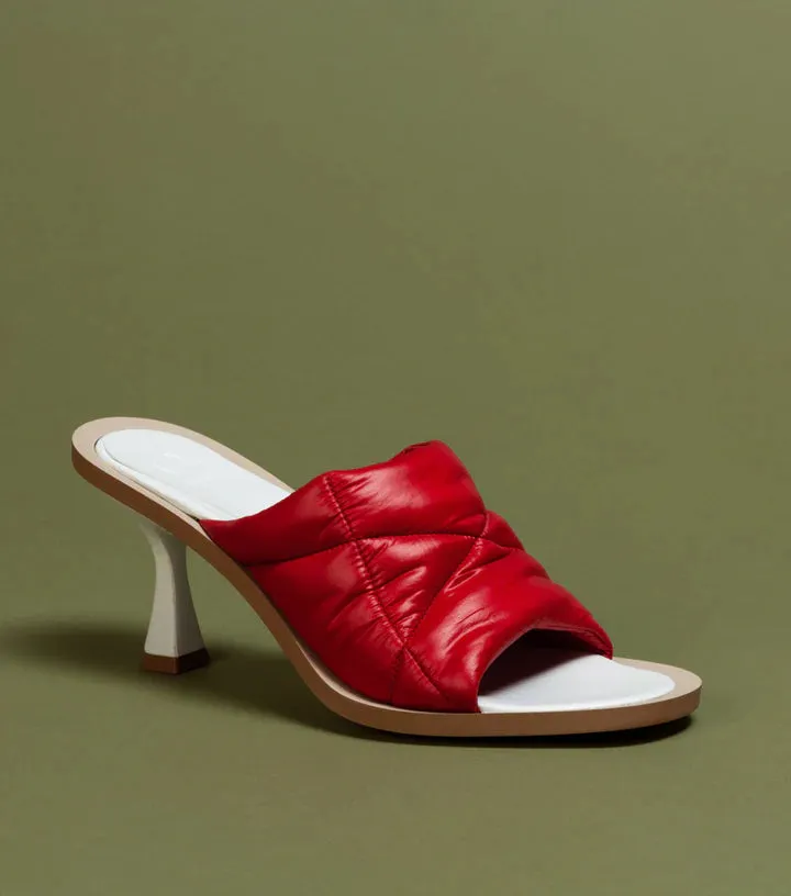 Varunah Mules in Red Nylon