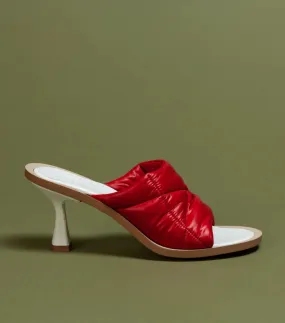 Varunah Mules in Red Nylon