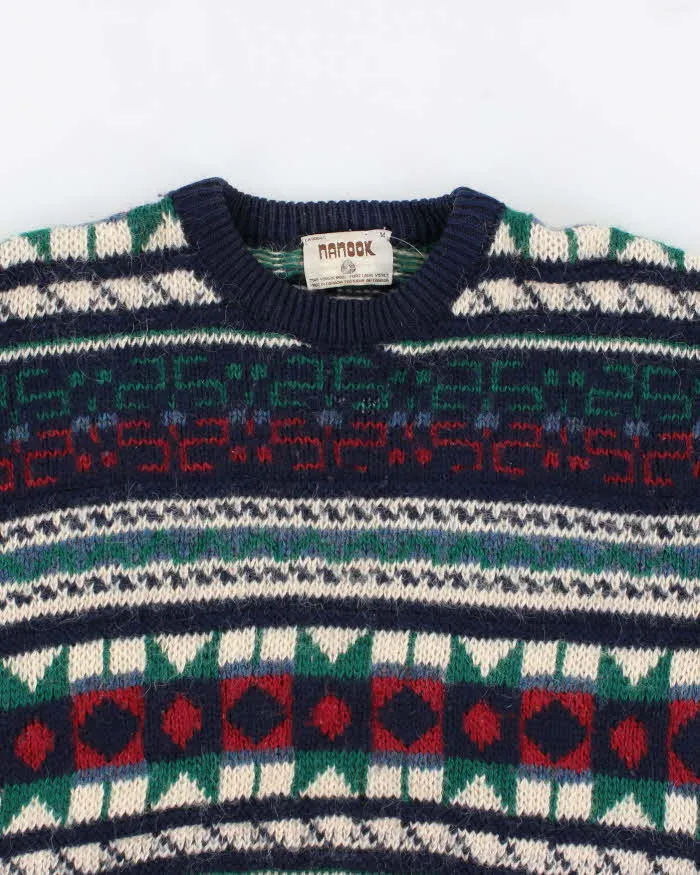 Vintage 80s Nanook Wool Patterned Jumper - M