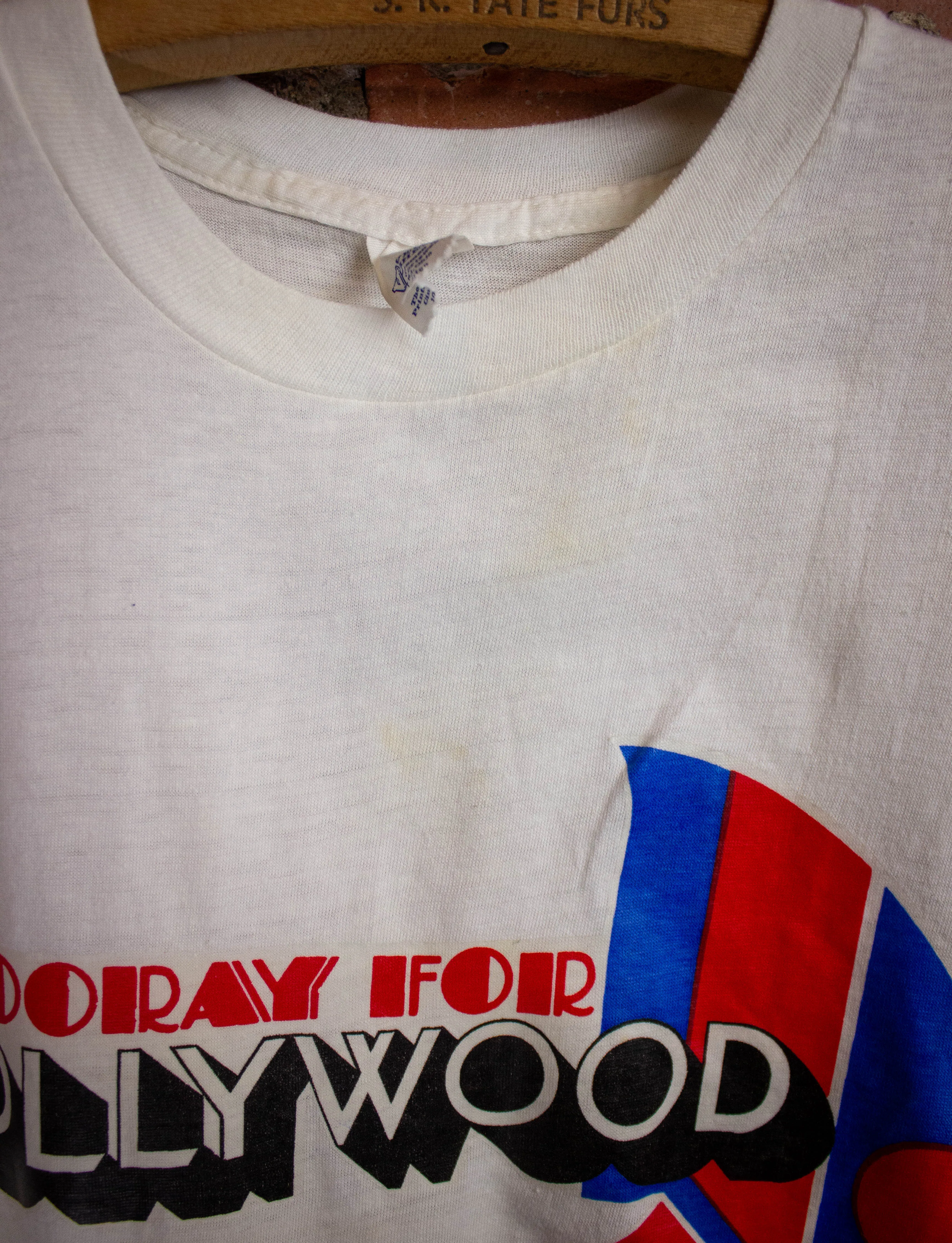 Vintage Hooray For Hollywood Graphic T-Shirt S