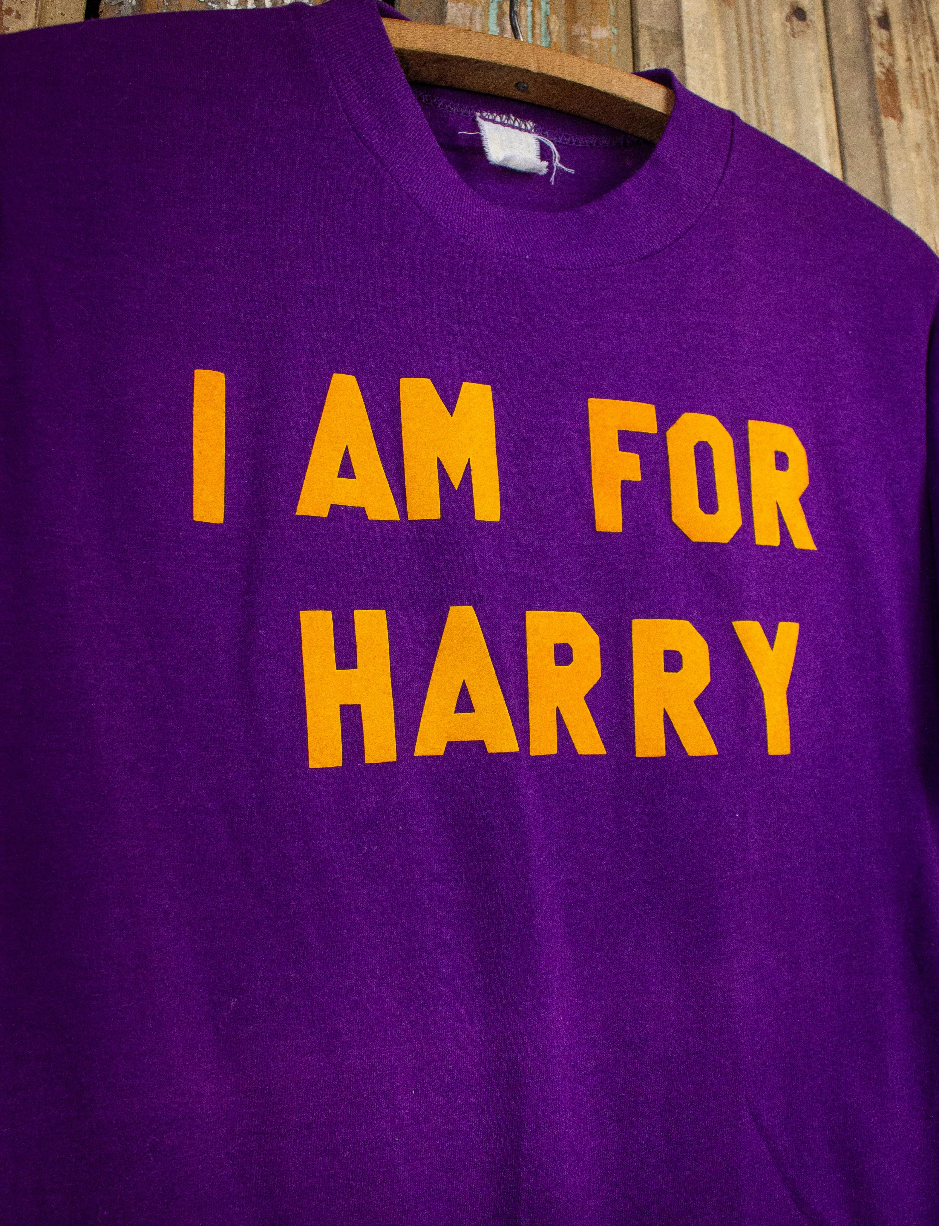 Vintage I Am For Harry Graphic T Shirt Purple Small