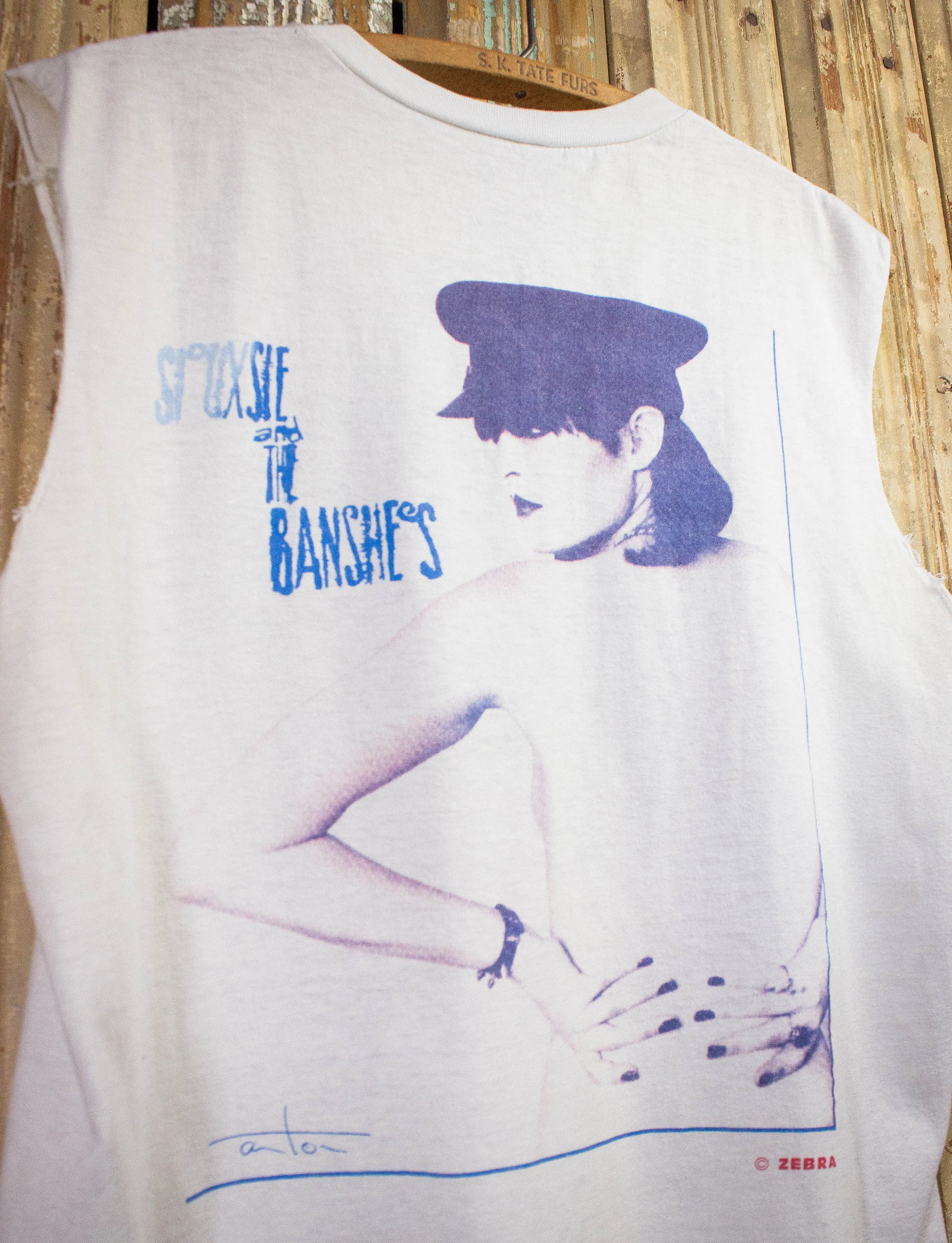 Vintage Siouxsie and The Banshees Hyna Cut Off Concert T Shirt 1984 White Large