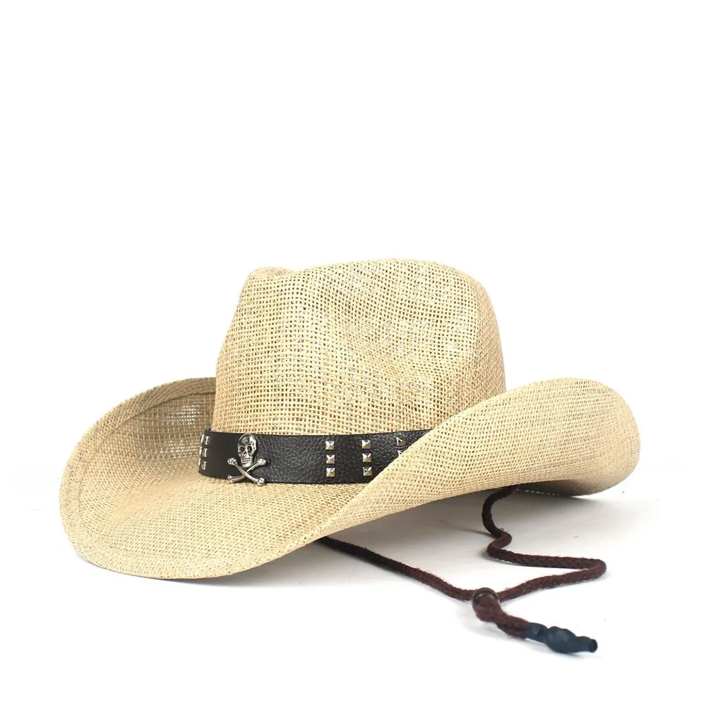 Western Cowboy Hat100% Straw Men Women Cowgirl Summer Hats For Lady Sun Hat Sombrero Hombre Beach Cowgirl Jazz