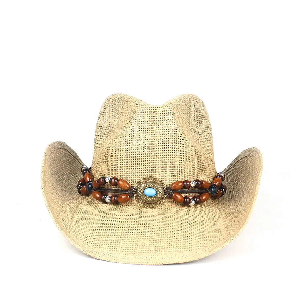 Western Cowboy Hat100% Straw Men Women Cowgirl Summer Hats For Lady Sun Hat Sombrero Hombre Beach Cowgirl Jazz