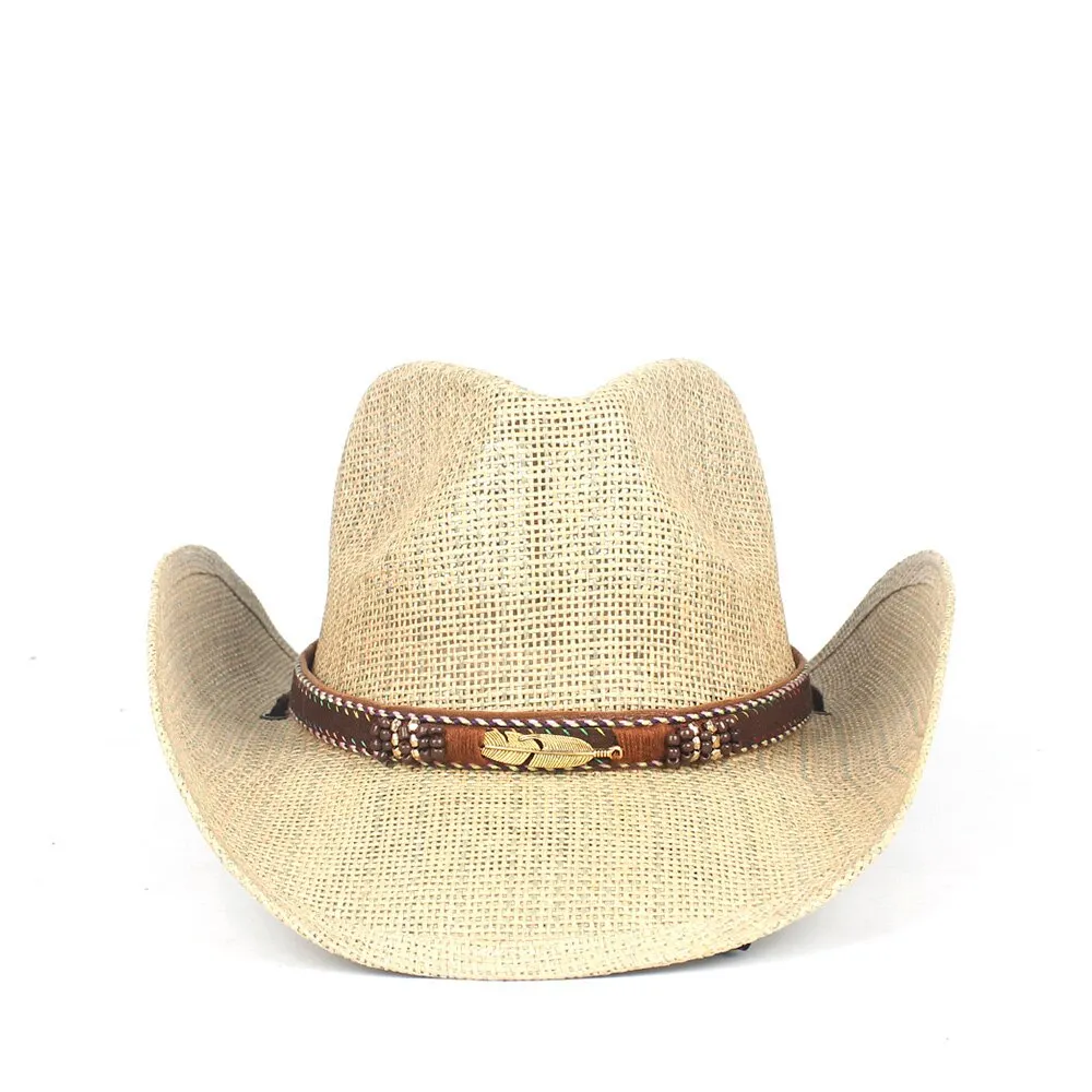 Western Cowboy Hat100% Straw Men Women Cowgirl Summer Hats For Lady Sun Hat Sombrero Hombre Beach Cowgirl Jazz