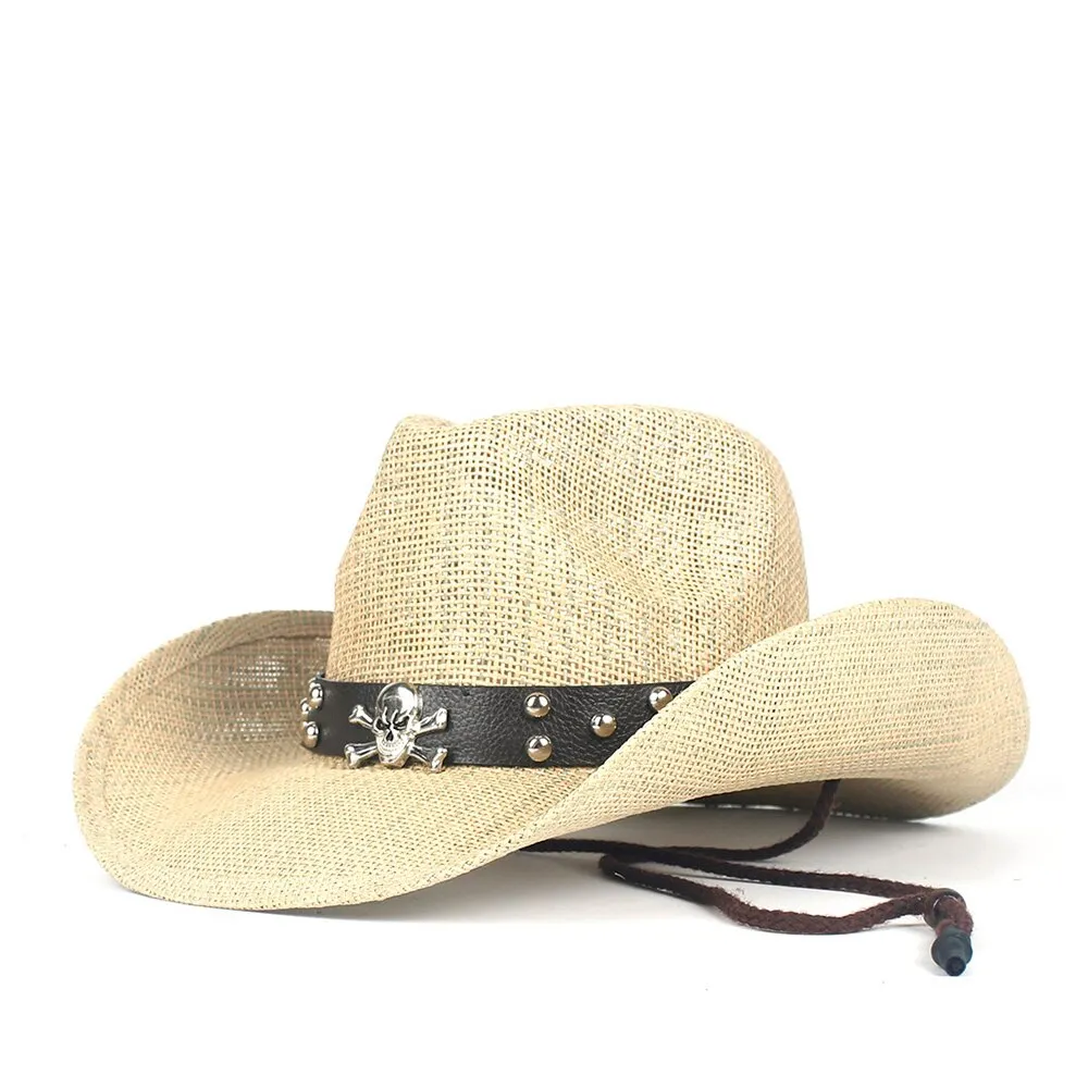 Western Cowboy Hat100% Straw Men Women Cowgirl Summer Hats For Lady Sun Hat Sombrero Hombre Beach Cowgirl Jazz