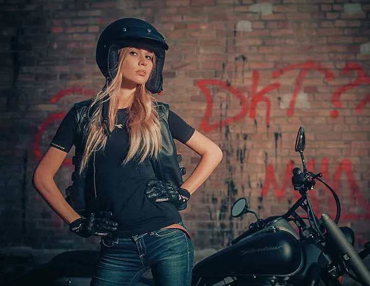 Women's Motorcycle Leather Vest, Custom Biker Leather Vest