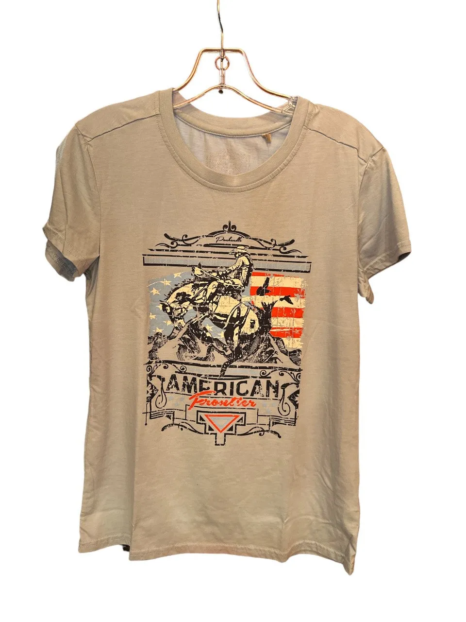 Women's Rock and Roll Denim American Frontier Graphie Tee