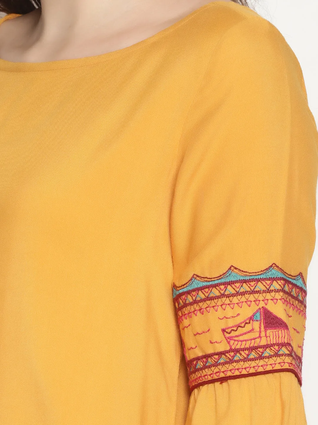 Yellow Embroidered Dress