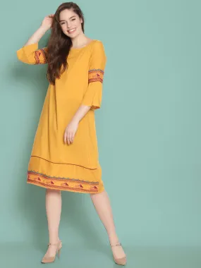 Yellow Embroidered Dress