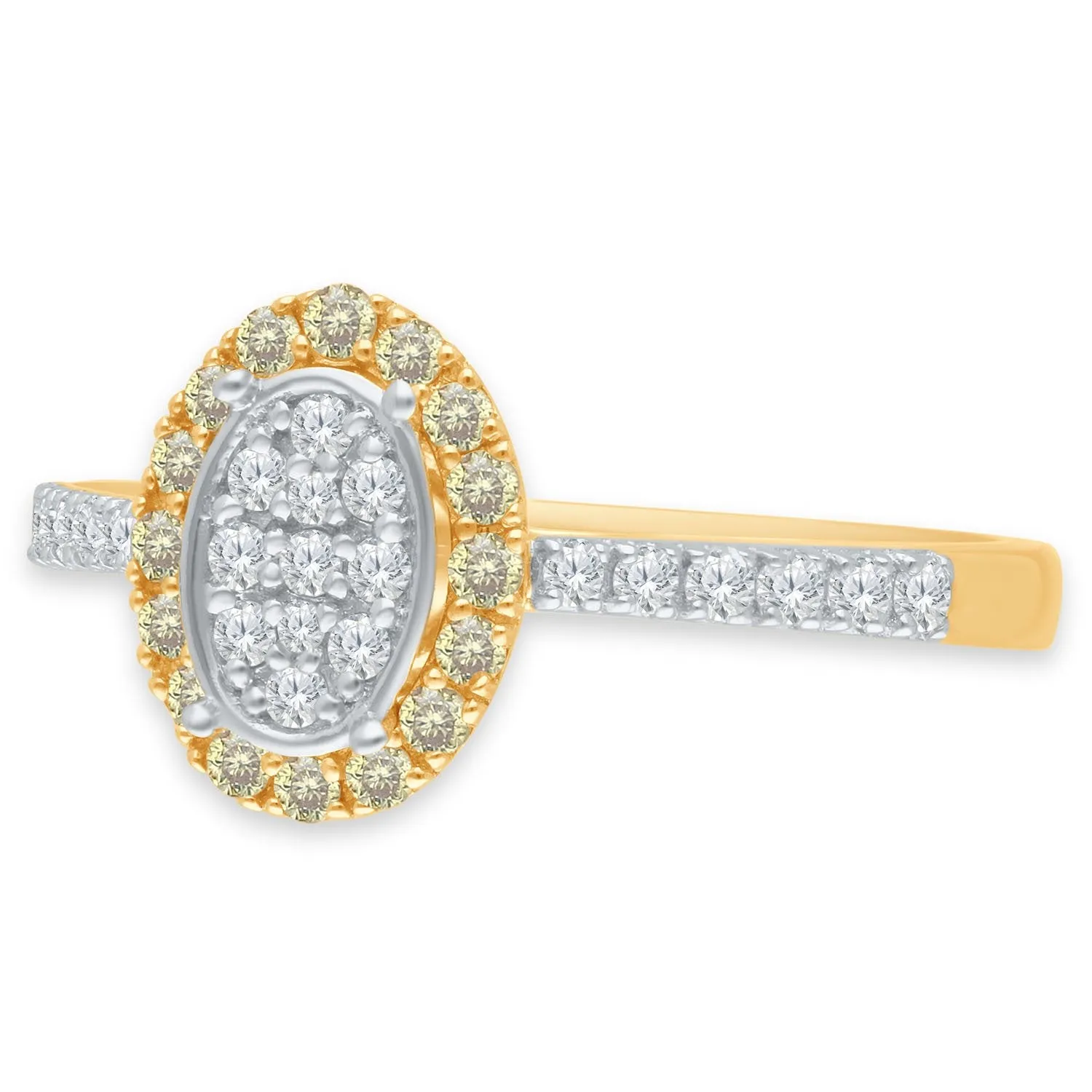 Yellow Gold Yellow & White Diamond Eternal Ring