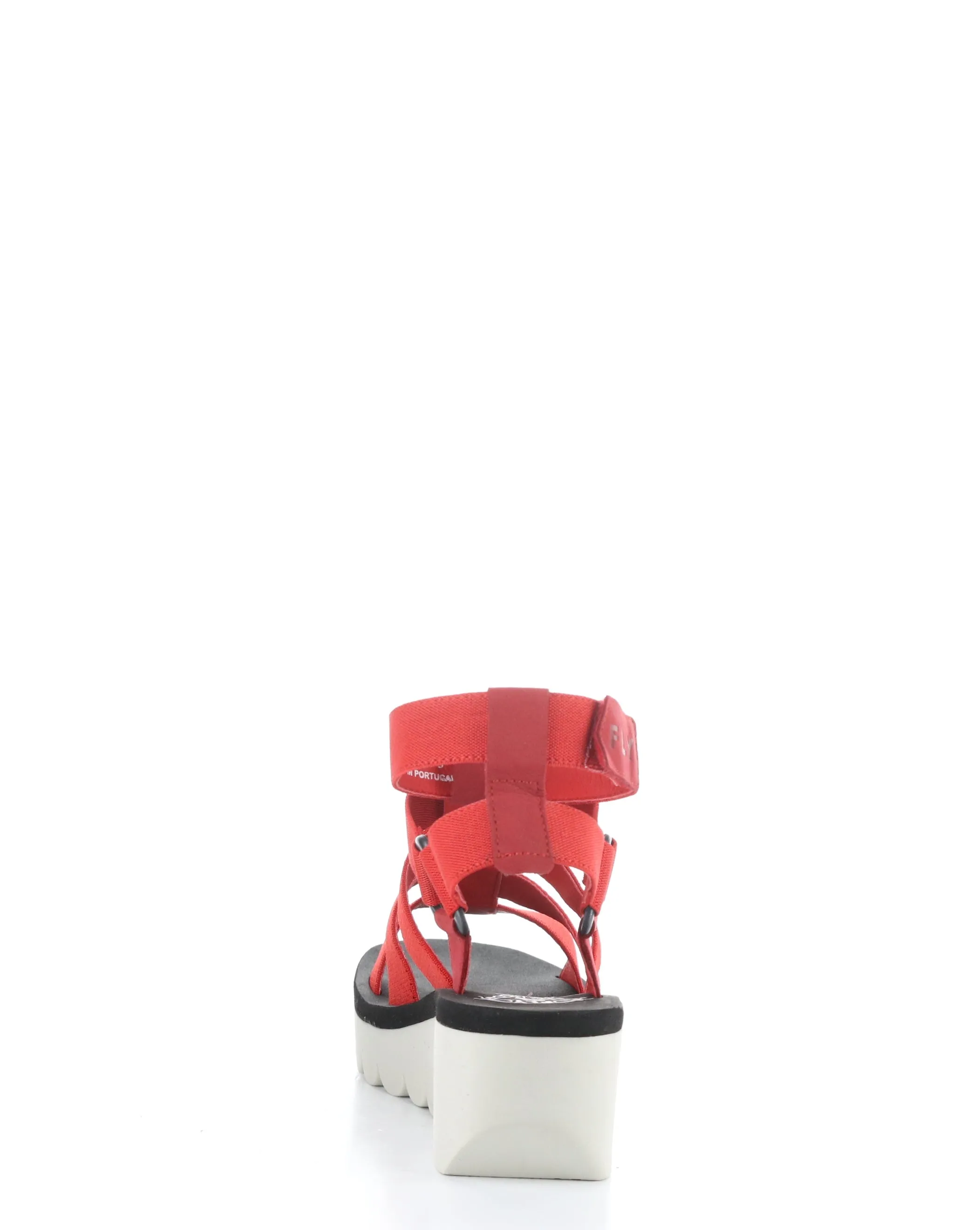 YUFI032FLY Red Velcro Sandals