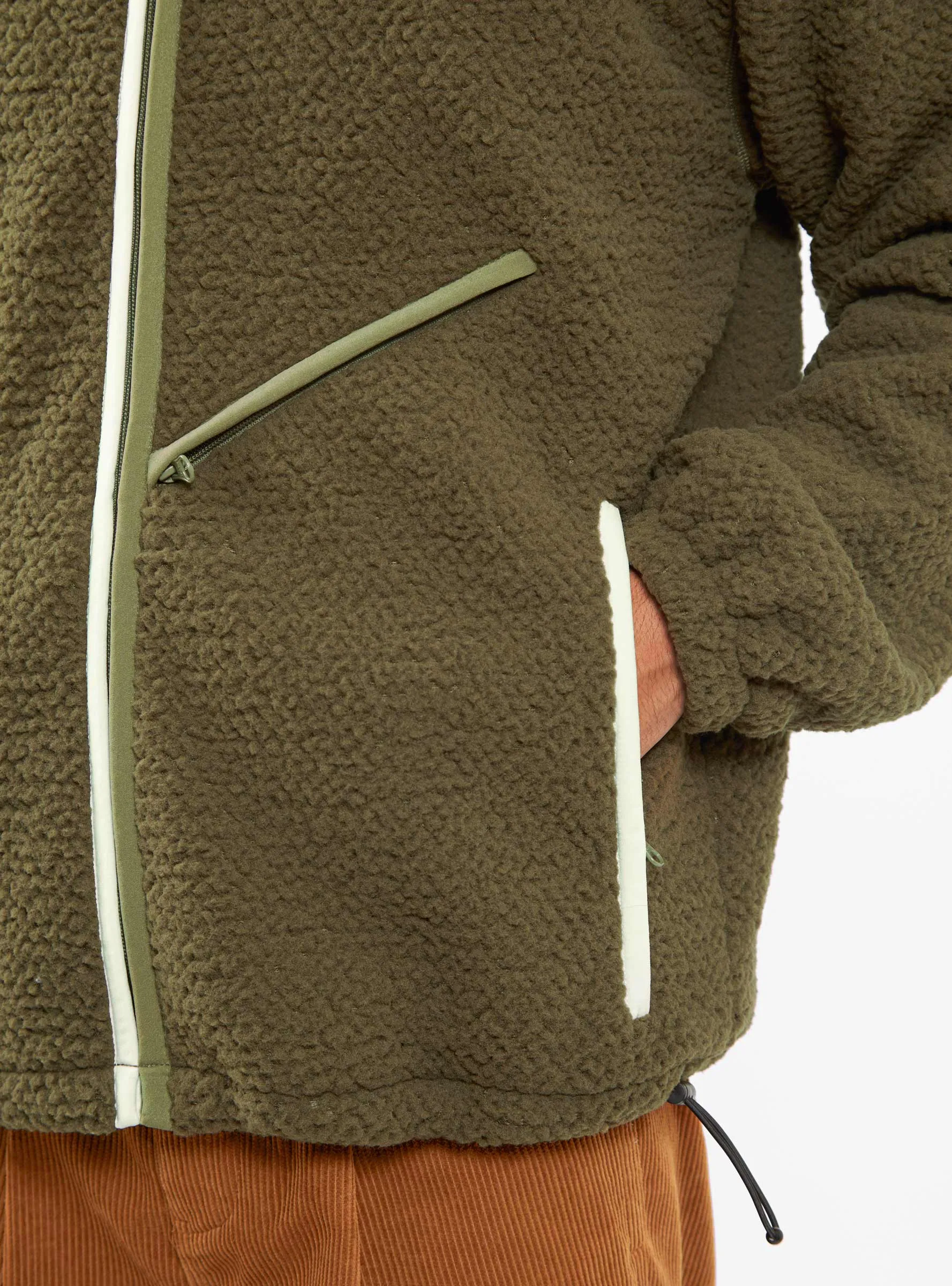 Zip Up Fleece Olive